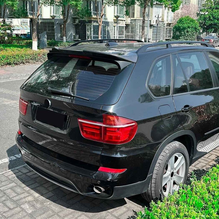Car Craft Compatible With Bmw X5 E70 2008-2013 Trunk Wing Lip Boot Rear Spoiler Zst-1119 Cf Carbon Fiber Look - CAR CRAFT INDIA