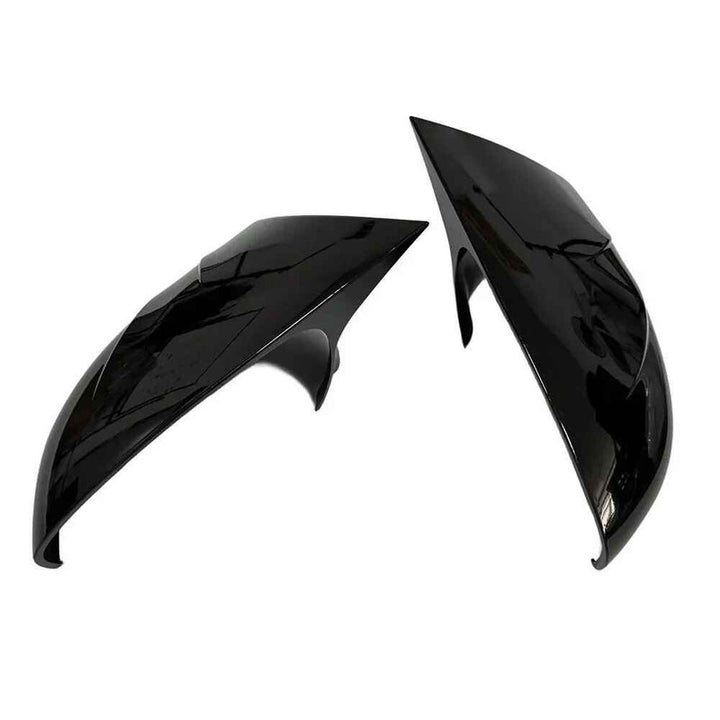 Car Craft Compatible With Lexus Es 2018-2023 Side Rear View Case Wing Cap Shell Housing Mirror Covers 3m Tape Pasting Style Glossy Black Carbon Fiber Look
