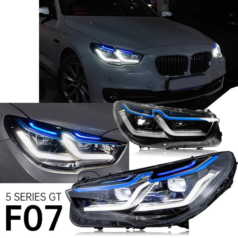 Car Craft Compatible With Bmw 5 Series Gt F07 2010-2015 Car Front Upgraded Head Light Lamp Xenon Headlight Retrofit Upgrade Modified Led Drl Hid G Series G30 Style Style