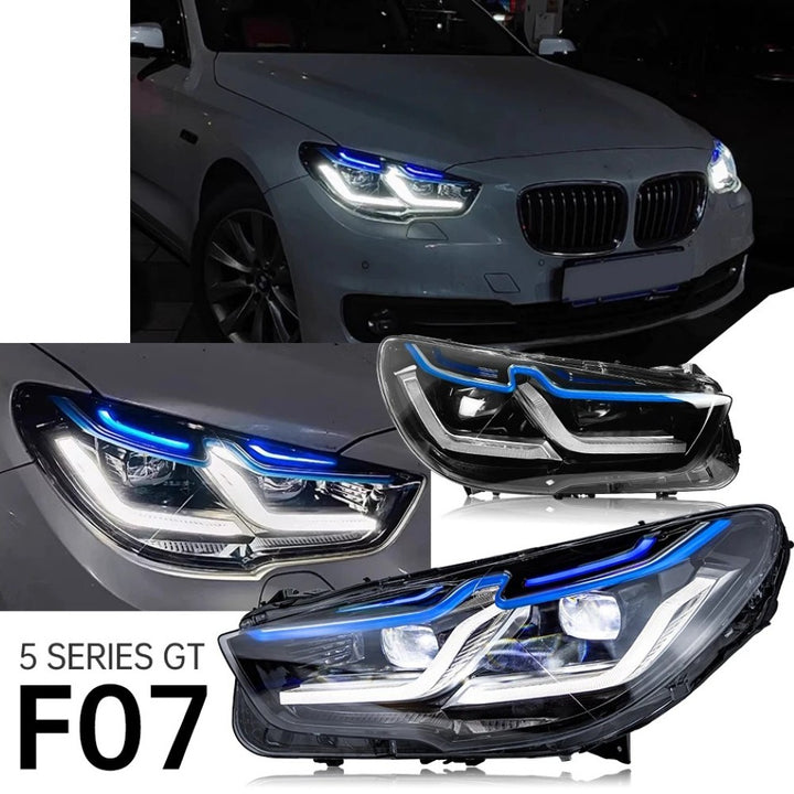 Car Craft Compatible With Bmw 5 Series Gt F07 2010-2015 Car Front Upgraded Head Light Lamp Xenon Headlight Retrofit Upgrade Modified Led Drl Hid G Series G30 Style Style