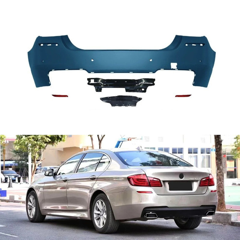 Car Craft Compatible With Bmw 5 Series F10 2010-2017 Front Rear Bumper Upgrade Convert To M Sport Mt M Tech Bodykit Body Kit Bumper Side Skirt Gc F10 18 006 Set CC-10672