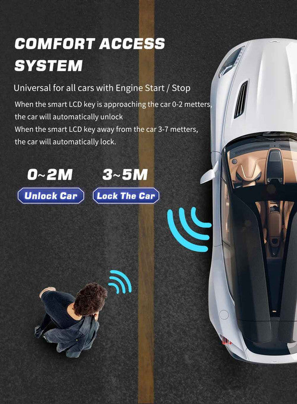 Car Craft Compatible With Audi Bmw Mercedes Jaguar Range Rover Porsche Volkswagen Skoda Volvo Nissan Jeep Maruti Toyota Hyndai Kia Ferrari Lamborghini Mini Cooper Lcd Led Smart Keyless Key Sk06 Black