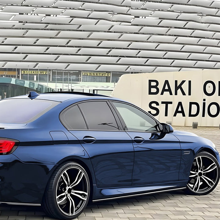 Car Craft Compatible With Bmw 5 Series F10 2010-2017 Side Skirt Splitter Trim Running Board Zst-1343 Gb Glossy Black
