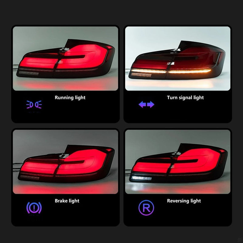 Car Craft Compatible With Bmw 5 Series F10 2010-2017 Car Rear Upgraded Tail Light Lamp Xenon Taillight Retrofit Upgrade Modified Led Drl Hid Laser G30 Style RED CC-9721 - CAR CRAFT INDIA