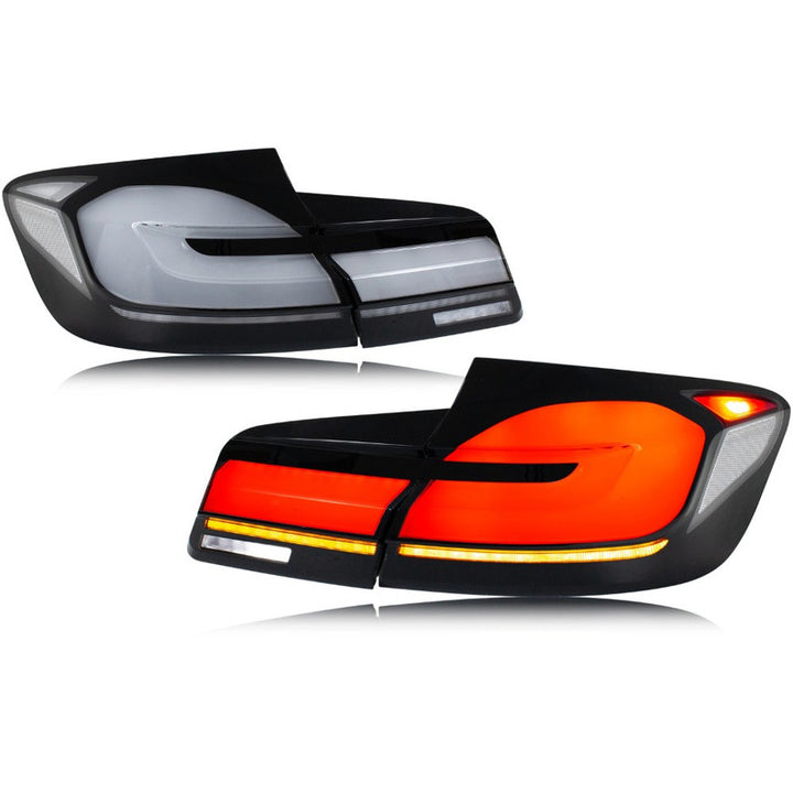 Car Craft Compatible With Bmw 5 Series F10 2010-2017 Car Rear Upgraded Tail Light Lamp Xenon Taillight Retrofit Upgrade Modified Led Drl Hid Laser G30 Style SMOKE CC-9722 - CAR CRAFT INDIA