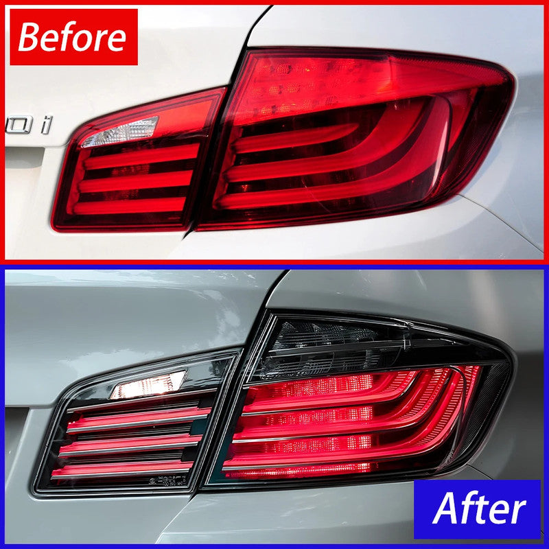Car Craft Compatible With Bmw 5 Series F10 2010-2017 Car Rear Upgraded Tail Light Lamp Xenon Taillight Retrofit Upgrade Modified Led Drl Hid Light Red Smoke - CAR CRAFT INDIA