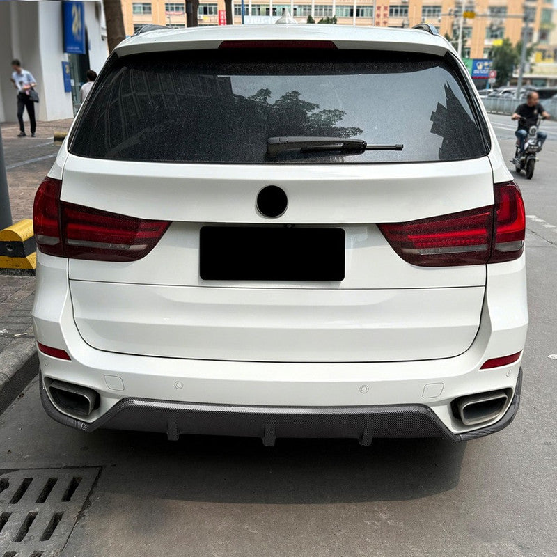 Car Craft Compatible With Bmw X5 F15 2014-2018 After Rear M Sport Bumper Night Knight Lip Diffuser Splitter Skirt Zst-1359 Gb Gloss Black