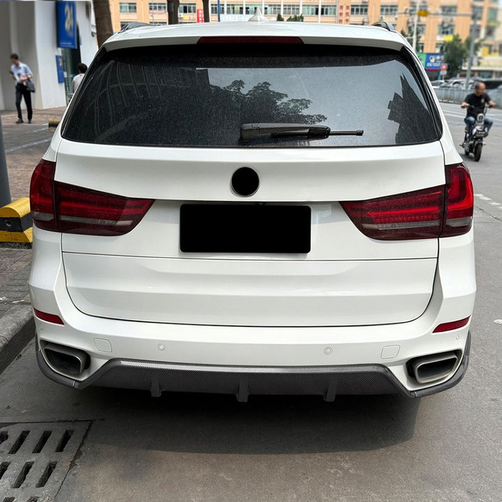 Car Craft Compatible With Bmw X5 F15 2014-2018 After Rear M Sport Bumper Night Knight Lip Diffuser Splitter Skirt Zst-1359 Gb Gloss Black