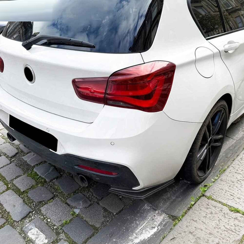 Car Craft Compatible With Bmw 1 Series F20 Lci 2015-2019 M Sport Rear After Bumper Lip Splitter Skirts Zst-1130 Gb Glossy Black