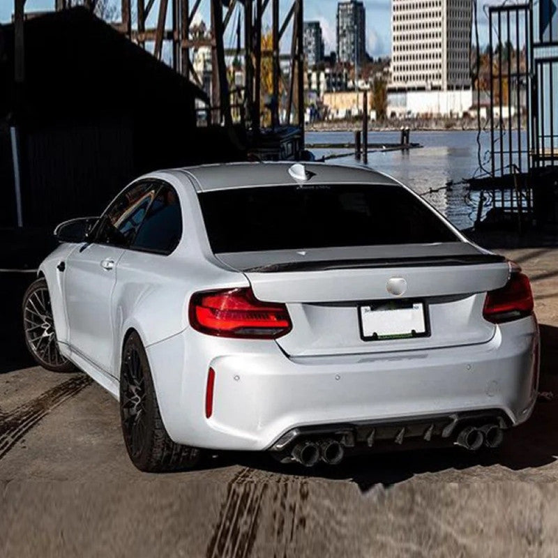 Car Craft Compatible With Bmw 1 Series F20 2 Series F22 M2 F87 2014-2019 Rear Trunk Wing Boot Lip Wing Spoiler M Performance Mp Gc F22/23-009/010