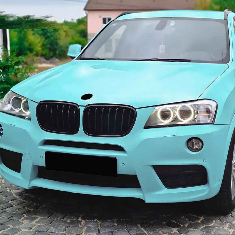 Car Craft Compatible With Bmw X3 F25 2011-2013 Front Bumper Show Gril Glossy Black Dual Line