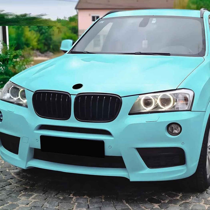 Car Craft Compatible With Bmw X3 F25 2011-2013 Front Bumper Show Gril Glossy Black Dual Line