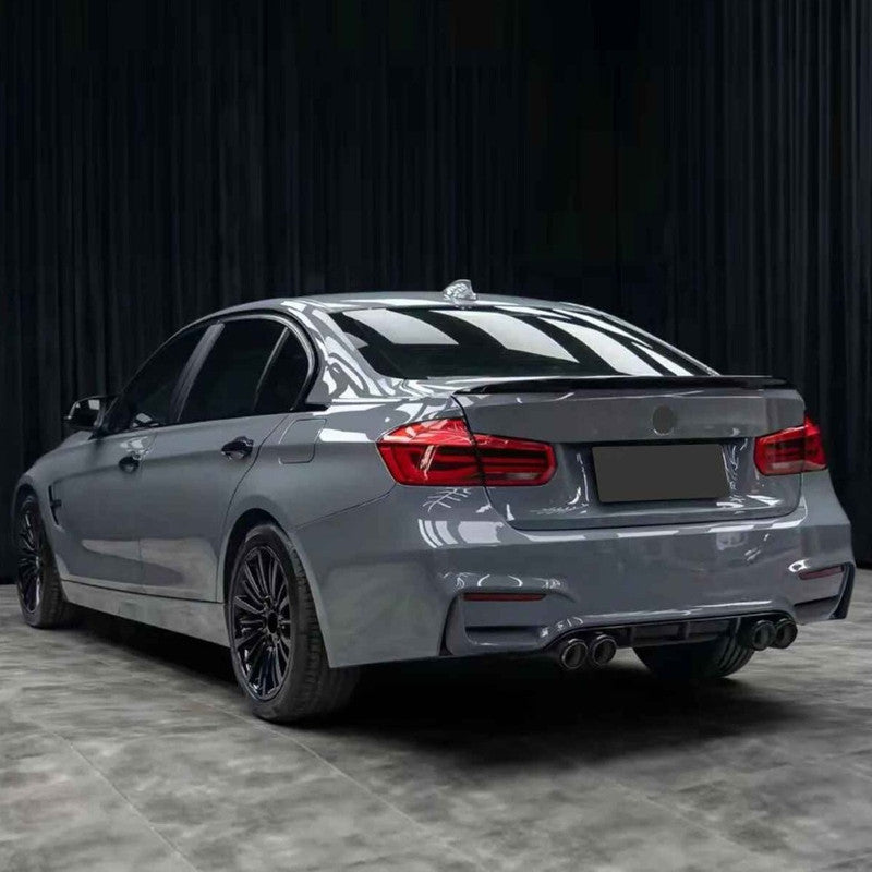 Car Craft Compatible With Bmw 3 Series F30 F80 M3 M4 Exhaust Tips Tail Pipe Midpipe Muffler With Clamp Akrapovic Carbon Fiber Look