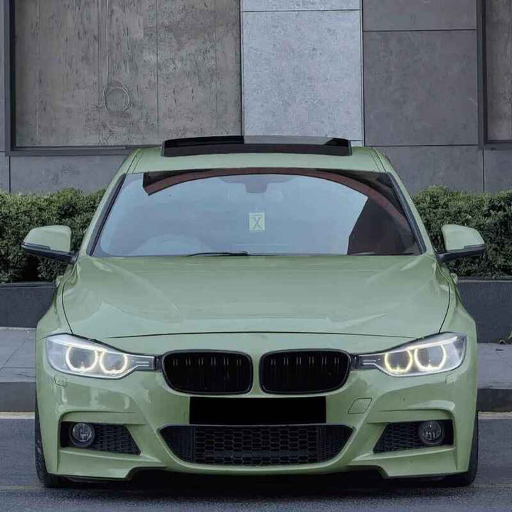 Car Craft Compatible With Bmw 3 Series F30 F80 2012-2018 M3 M4 Front Bumper Show Mesh Grill Dual Line Bar Zst-1329 Dual Glossy Black - CAR CRAFT INDIA