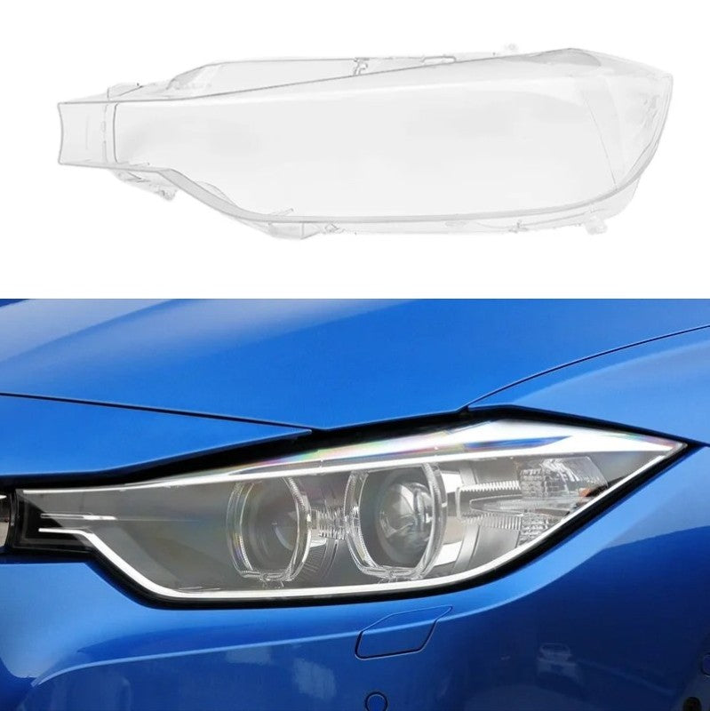 Car Craft Compatible With Bmw 3 Series F30 2012-2015 Car Front Headlights Headlamp Glass Lenses Cover Dust Shell Transparent Plexiglass Lampshade Ddz-f35lk-12l Left - CAR CRAFT INDIA
