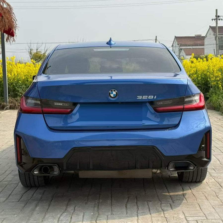 Car Craft Compatible With Bmw 3 Series F30 2012-2018 Upgrade Facelift Convert To G20 G28 2023 Lci Style Bodykit Rear Bumper Trunk Taillight Exhaust Pipe Tip Non Cut Version - CAR CRAFT INDIA
