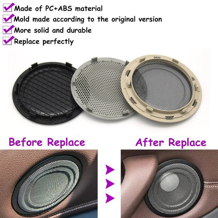 Car Craft Compatible With Bmw 1 Series F52 2016-2023 2 Series F45 F46 2014-2022 X1 F48 F49 2016-2022 X2 F39 2018-2022 Car Interior Door Loudspeaker Speaker Grill Cover B Silver 51419874019 CC-9691