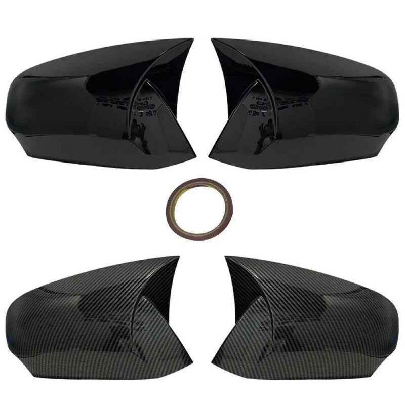 Car Craft Compatible With Renault Fluance 2010-2016 Rear View Case Wing Cap Shell Housing Mirror Covers 3m Tape Pasting Style Carbon Fiber Look