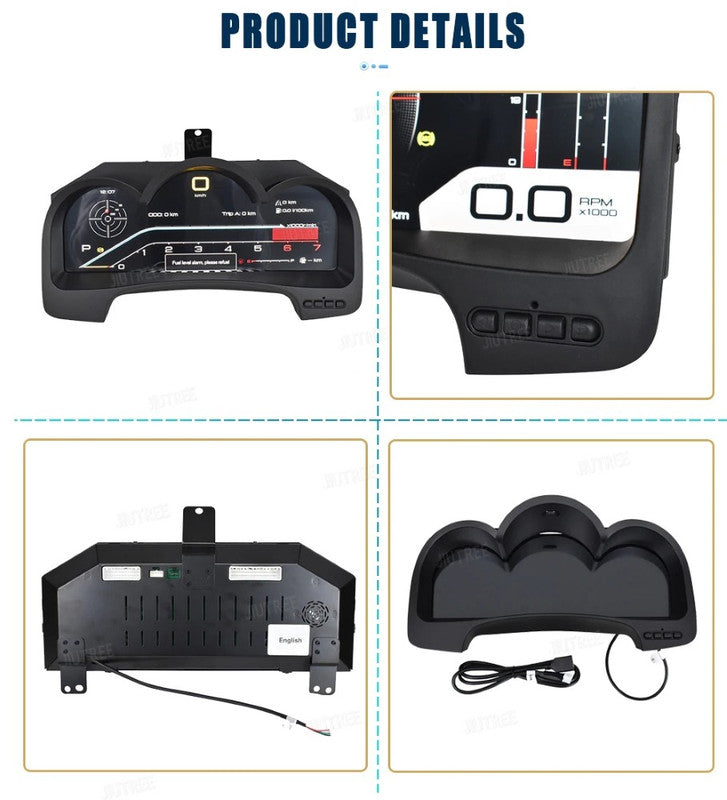 Car Craft Compatible With Toyota Hilux Fortuner 2005-2015 Lcd Digital Cluster Dashboard Panel Speedometer Screen Virtual Instrument Cluster Android Meter Player