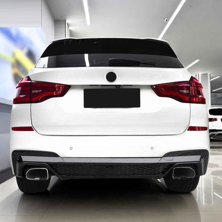 Car Craft Compatible With Bmw X3 G01 Pre-facelift X3m Sport 2018-2021 Rear Bumper After Lip Diffuser Trim Skirt Zst-1459 Gb Glossy Black
