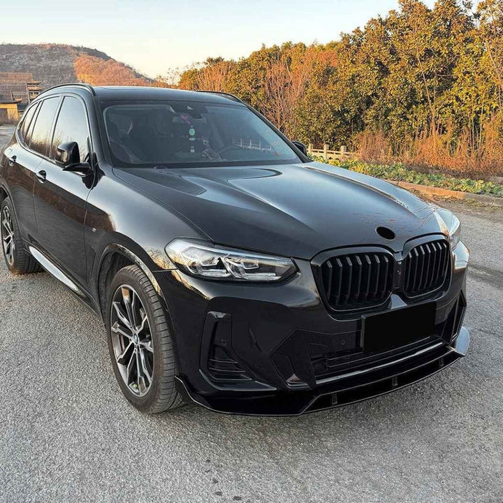 Car Craft Compatible With Bmw X3 X4 G01 G02 Lci M Sport 2022-2024 Bumper Front Lip Splitter Skirt Trim 1 Piece Zst-1498 Gb Glossy Black