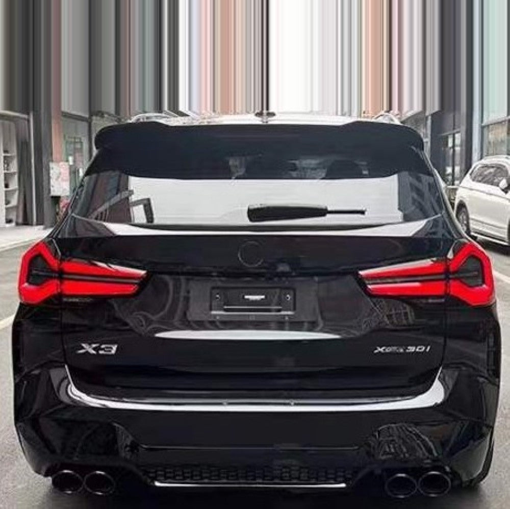 Car Craft Compatible With Bmw X3 G01 G08 Lci 2022-2025 M Sport Mp M Performance Bumper Upgrade Convert To M Sport X3m Black Samurai Bodykit Diffuser Exhaust Tip Pipe G01/08-028 Gc