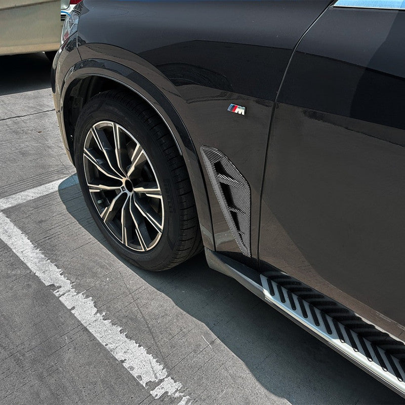 Car Craft Compatible With Bmw X5 G05 2019-2022 M Sport Side Fender Vent Cover Trim Skirt Flag Zst-1285 Gb Glossy Black
