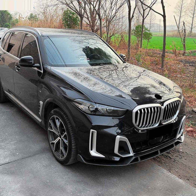 Car Craft Compatible With Bmw X5 F95 X6 F96 G05 G06 Lci M Sport 2024+ Bumper Front Lip Splitter Skirt Trim 1 Piece Zst-1500 Cf Carbon Fiber Look