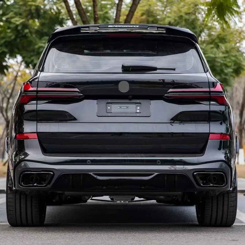 Car Craft Compatible With Bmw X5 G05 Lci 2023+ M Sport Mp M Performance Mt M Tech Bumper Upgrade Convert To X5m Aero Black Samurai Bodykit Diffuser Exhaust Front Lip Spoiler Splitter G05/g18-022 Gc