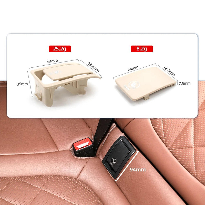 Car Craft Compatible With Bmw X6 G06 2019-2025 Rear Child Seat Anchor Safety Isofix Restraint Backseat Buckle Covers 52207939540-1 Black CC-9023