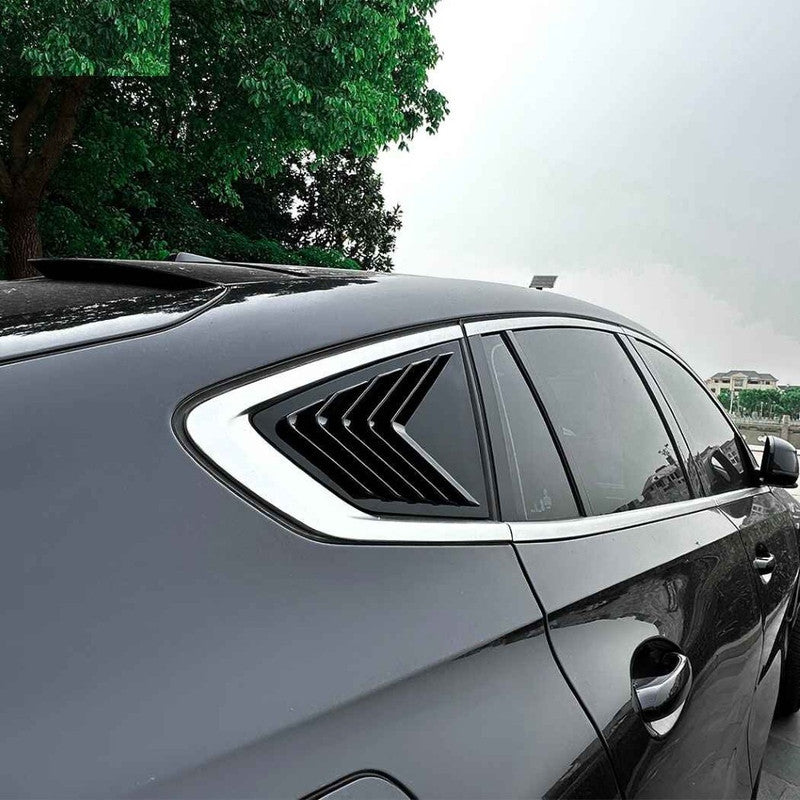 Car Craft Compatible With Bmw X6 G06 2019-2024 Car Rear Window Louvers Sticker Triangle Window Shade Shutter Side Vent Spoiler Zst-1210 Gb Glossy Black