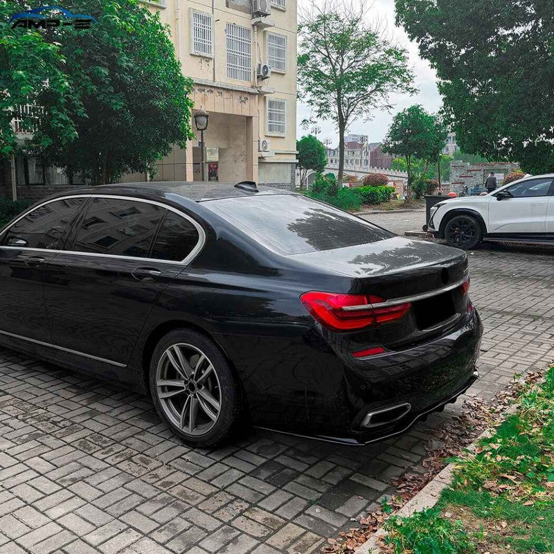 Car Craft Compatible With Bmw 7 Series G11 G12 Pre-facelift M Sport 2015-2018 Rear Bumper After Lip Diffuser Trim Skirt Zst-1549 Cf Carbon Fiber Look