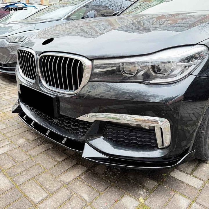 Car Craft Compatible With Bmw 7 Series G11 G12 Pre-facelift 2016-2018 M Sport Bumper Front Lip Splitter Skirt Trim Zst-1537 Gb Glossy Black