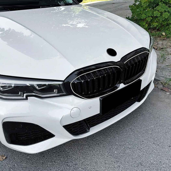 Car Craft Compatible With Bmw 3 Series G20 G21 Pre-facelift 2019-2022 Front Bumper Show Gril Single Line With Led Light