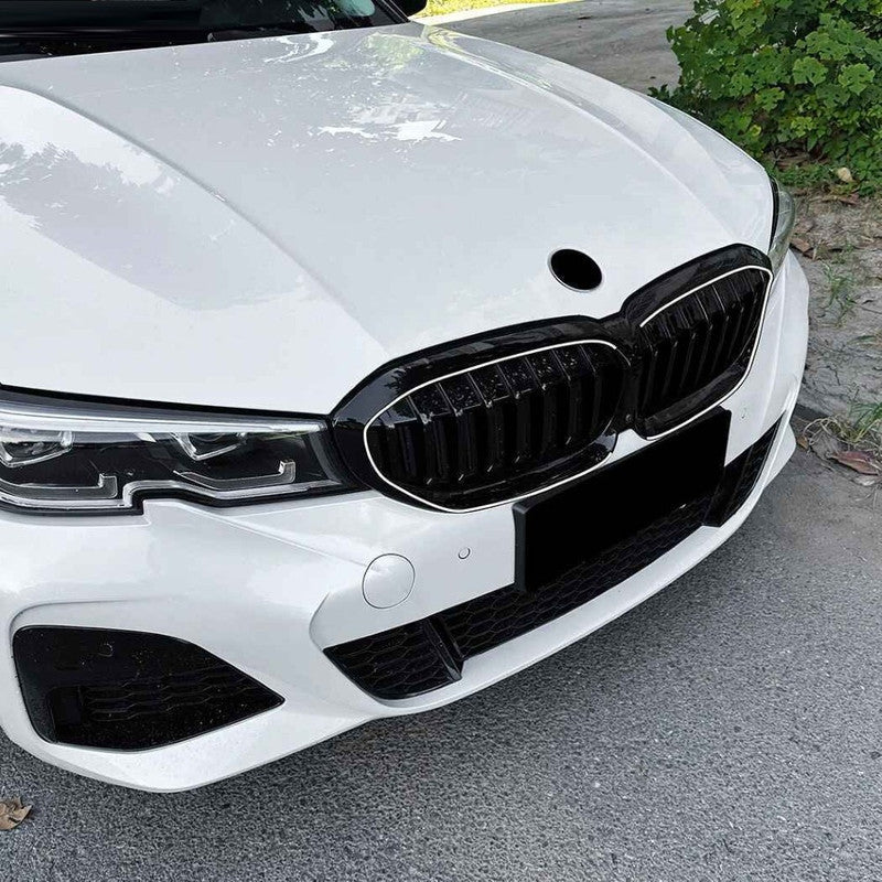 Car Craft Compatible With Bmw 3 Series G20 G21 Pre-facelift 2019-2022 Front Bumper Show Gril Three Colour With Led Light