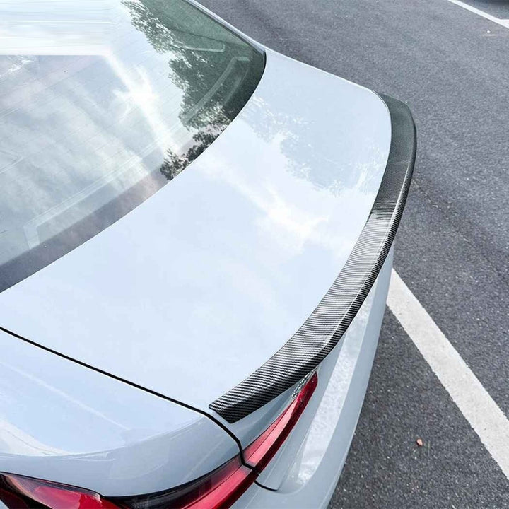 Car Craft Compatible With Bmw 3 Series G20 G28 2019-2025 Trunk Roof Wing Lip Boot Rear Mp M Sport M Performance Spoiler Zst-1193 Cf Carbon Fiber Look - CAR CRAFT INDIA
