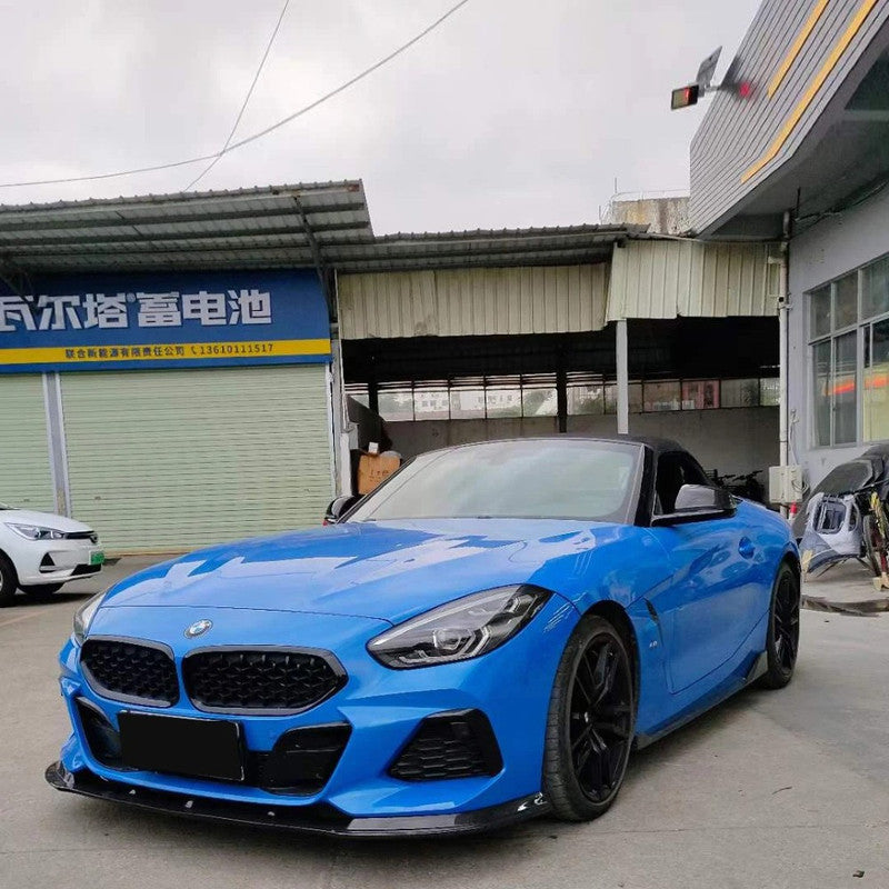 Car Craft Compatible With Bmw Z4 G29 2019-2025 Front Bumper Lip Splitter Skirts Trim Canard Real Carbon Fiber - CAR CRAFT INDIA