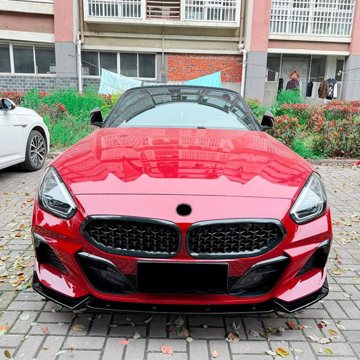 Car Craft Compatible With Bmw Z4 G29 2018-2026 Front Bumper Lip  Splitter Skirt Trim Zst-1550 Cf Carbon Fiber Look Black CC-10937