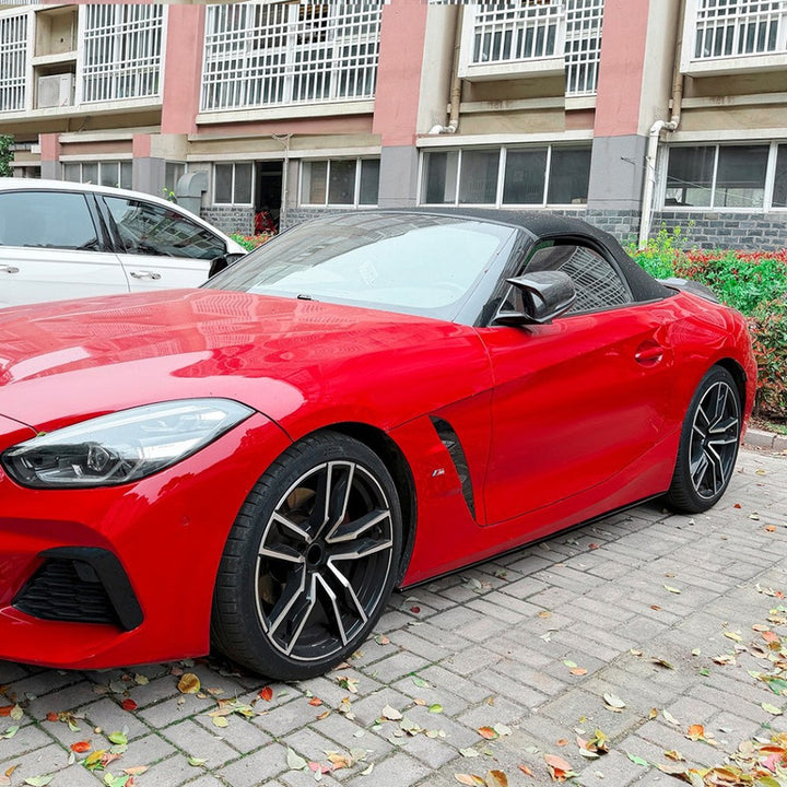 Car Craft Compatible With Bmw Z4 G29 2018-2026 Side Skirt Splitter Trim Running Board Zst-1552 Cf Carbon Fiber Look Black CC-10939
