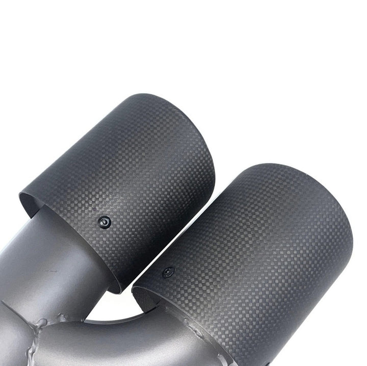 Car Craft Compatible With Bmw 5 Series G30 G38 F90 2019-2024 Exhaust Tips Tail Pipe Muffler With Clamp Akrapovic Black