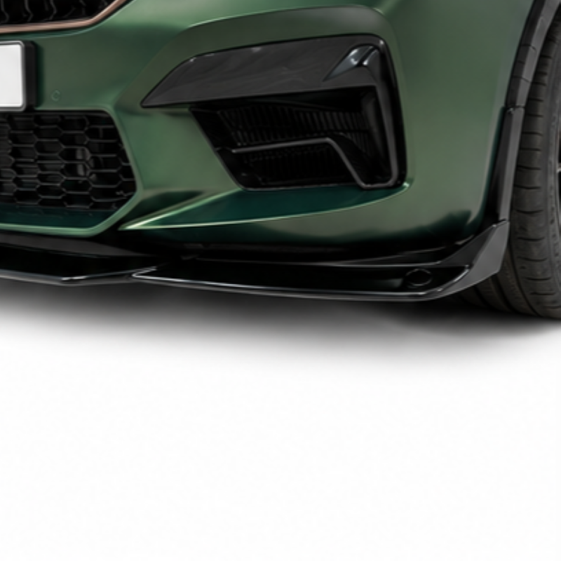 Car Craft Compatible With Bmw 5 Series G30 Lci 2021-2025 M5 Cs Front Bumper Lip Splitter Skirt Knife Bf-bm5s-089 Carbon Fiber Look