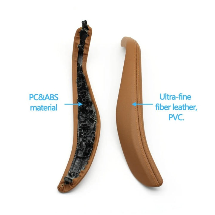 Car Craft Compatible With Bmw 5 Series G30 F90 2018-2024 Interior Door Pull Handle Leather Outer Cover 51419212635l Moka Left - CAR CRAFT INDIA