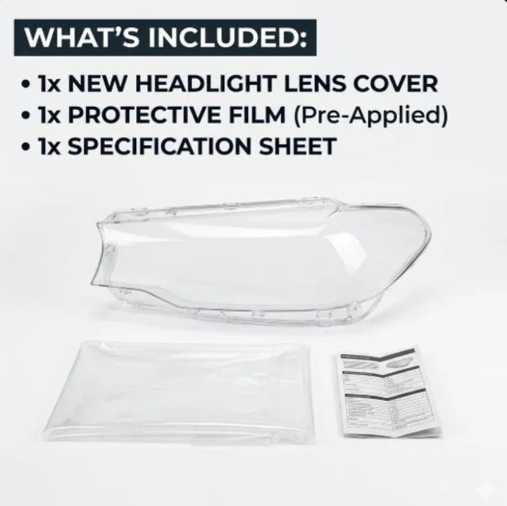 Car Craft Compatible With Bmw 5 Series G30 G38 2017-2020 Headlights Headlamp Glass Lens Cover Dust Shell Transparent Plastic Shell Headlamp Replace Right Ddz-g30-17r