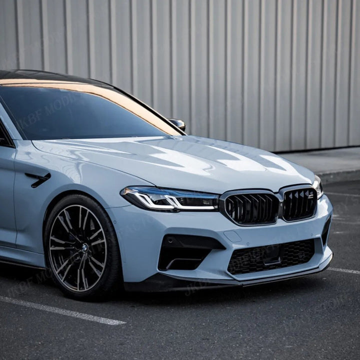 Car Craft Compatible With Bmw 5 Series G30 Lci 2021-2024 F90 M Sport M5 Bumper Front Lip Splitter Skirt Trim Zst-806 Abc Gb Glossy Black