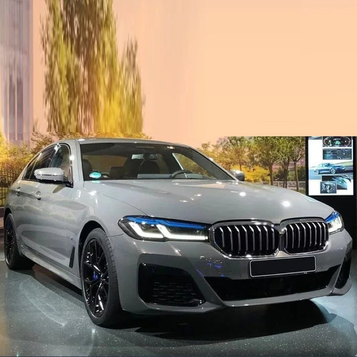 Car Craft Compatible With Bmw 5 Series G30 G38 2021-2024 Car Front Upgraded Head Light Lamp Xenon Headlight Retrofit Upgrade Modified Led Drl Hid Light Lci Laser Style - CAR CRAFT INDIA