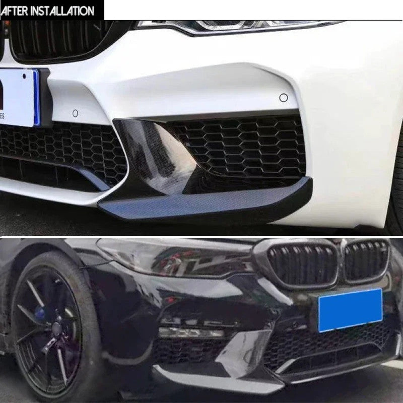 Car Craft Compatible With Bmw 5 Series G30 G38 F90 2018-2020 M5 M Sport Front Bumper Lip Splitter Skirt Trim G30/38-020/021 Gloss Black