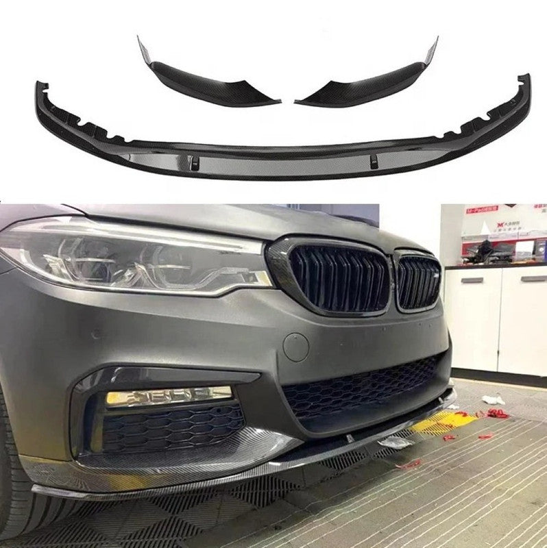 Car Craft Compatible With Bmw 5 Series G30 G38 F90 2018-2020 M Sport Mt M Tech M Performance Front Bumper Lip Splitter Skirt Trim G30/38-003/004 Gb Gloss Black