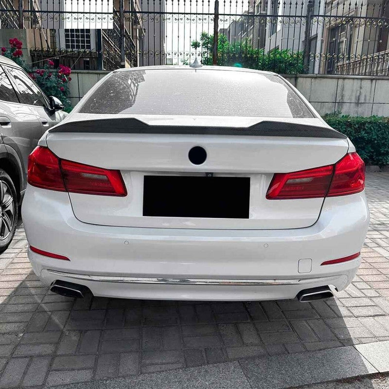 Car Craft Compatible With Bmw 5 Series G30 2018-2024 Trunk Wing Lip Boot Rear Spoiler Psm Style Zst-1220 Cf Carbon Fiber Look