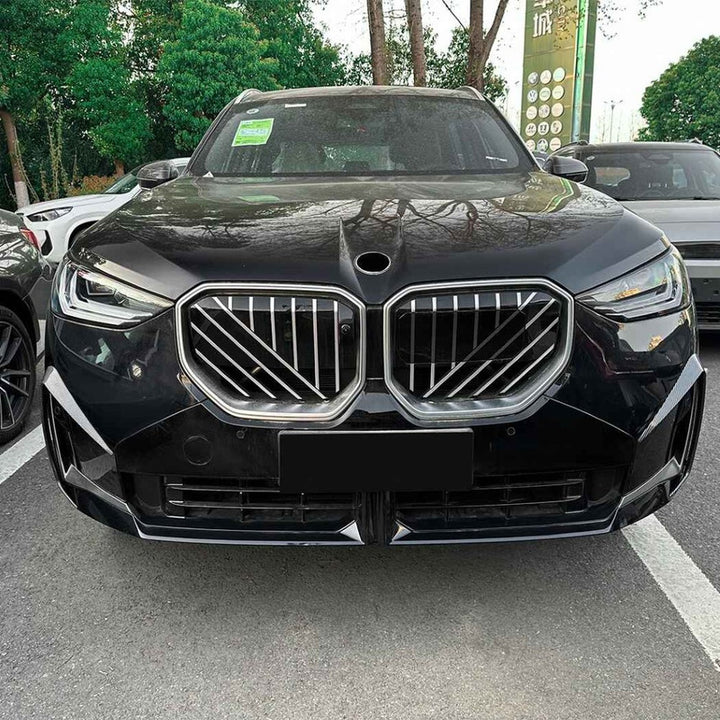 Car Craft Compatible With Bmw X3 G45 2025+ M Sport Front Bumper Flag Skirts Splitter Fog Gril Cover Trim Zst-1159 Gb Glossy Black - CAR CRAFT INDIA