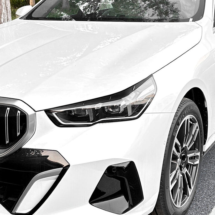 Car Craft Compatible With Bmw 5 Series G60 G68 2024+ Front Headlight Eyebrow Eyelid Skirt Trim Zst-979 Cf Carbon Fiber Look
